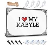 Abipuir Signes en métal pour décoration intérieure extérieure « I Love My Kabyle » - Panneaux de garage pour hommes - Décoration amusante pour chambre (couleur : couleur, taille : 20 x 30 cm)