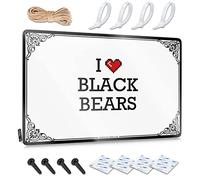 Abipuir Stuff for Boys Room I Love Black Bears Tin Sign Stuff for Your Room Accessoires de salle de jeu (couleur : couleur, taille : 20 x 30 cm)