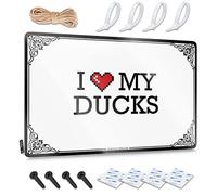 Abipuir Stuff for Boys Room I Love My Ducks Tin Sign Stuff for Your Room Accessoires de salle de jeu (couleur : couleur, taille : 20 x 30 cm)