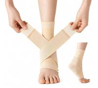 ABIRAM Bandage de cheville sport réglable : Stabilité & Confort | Utilisable des deux côtés pour le pied gauche/droit | Protection active en cas d'entorse, de tendon d'Achille et de fasciite plantaire