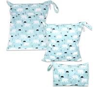 ABirdon 3 Pièces Sac à Couches Lavables,Sac de Couche Réutilisable, et imperméables pour Les Couches de bébé, Les Voyages et la Plag