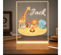 ABirdon Cadeau Bébé Personnalisé, Lampe de Chevet Personnalisée pour Chambre d’Enfant, Souvenir de Baptême,Cadeau de Noël et Fête pour Enfants