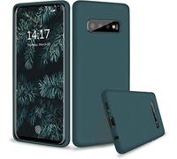 abitku Galaxy S10 Hülle aus Silikon, dünn, flüssiges Silikongel, Gummi, stoßfest, weiches Mikrofasertuch, Innenfutter, Kissen, kompatibel mit Samsung Galaxy S10 6,1 Zoll 2019 (Verte)