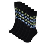 ABITO Chaussettes habillées en coton non éponge respirantes pour homme, 6 paires Noir, 6-10