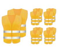 Abiyou 10 Pcs Gilet de Sécurité Réfléchissant,Gilet Réfléchissant,Gilet De Sécurité Haute Visibilité,Gilet Haute Visibilité Fluo Reflechissant,pour Conducteurs,Cycliste,Travailleurs