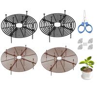 Abiyou 4 Pièces Grille Protection Plante, 30CM Pot de Fleurs Grille Envoyer Ciseaux Pliants, Protection Plante Chat, Cache-Pot de Fleurs en Grille, Grilles de Pots de Plantes, pour Protection Plantes