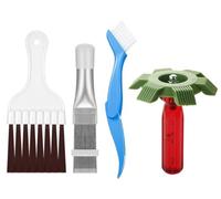 Abiyou 4 Pièces Peigne d'Aileron de Condensateur de Climatiseur, Brosse de Nettoyage à Ailettes, Brosse de Nettoyage Condenseur de Climatiseur, Brosse de Climatiseur, Peigne de Climatiseur, pour AC