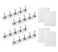 Abiyou 4 Pièces Support Magnétique pour Faux Ongles, Ensembles Présentoir d'Art d'Ongle avec 400 Autocollants, Support de Pratique de Pointe d'Ongle, Support à Ongles, pour Entraînement Nail, DIY