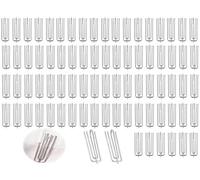 Abiyou 80PCS Crochets à Rideaux en Acier Inoxydable, 4 Broches Crochet à Rideaux Métal, Crochets Rideaux, Crochets Rideaux en Acier Inoxydable, pour Rideaux Coulissants, Suspendus, Rideaux à Plis