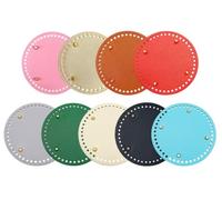 Abiyou 9PCS Fond de Sac pour Crochet, 15CM Sac à Main Coussin Crocheter, Rond Base de Sac Crochet Cuir, Fond de Sac Tapis de Sac,pour Faire des Sacs Sac à Bandoulière Bricolage Accessoires(9 Couleurs)