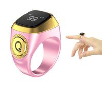 Abiyou Anneau Numérique Musulman, Anneau Compteur Prière, Compteur Numérique Musulmane Anneau, Tasbih Prière Compteur Numérique, Anneau Intelligent Compteur, Anneau de Compteur de Prière (Rose, 18MM)