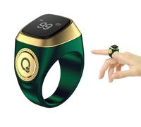 Abiyou Anneau Numérique Musulman, Anneau Compteur Prière, Compteur Numérique Musulmane Anneau, Tasbih Prière Compteur Numérique, Anneau Intelligent Compteur, Anneau de Compteur de Prière (Vert, 18MM)