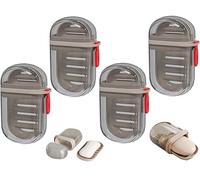 Abiyou Boîte à Savon Portable de Voyage, 4 Pièces Porte-Savon de Voyage, Étui à Sàvon de Voyage, Mini Porte-Sàvon, Porte-Sàvons de Voyàge avec Couvercle, pour Salle de Bain (Schwarz)