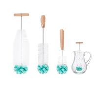 Abiyou Brosse Dense pour Biberon, 3PCS Goupillon Bouteille Compatible avec Sodastream, Goupillon Bouteille 35CM, Long Ecouvillon Nettoyage Verre Biberon Vin Carafe, pour Bouteilles en Verre Sodastream