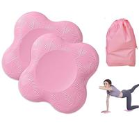 Abiyou Genouillères de Yoga, 2 Pièces Tapis de Yoga Genouillères, Yogà Coussin de Genou Pad, Yogà Genou Pad,Coussin de Genoux Yogà,Support Genoux pour Yogà Envoyer Sac à Linge Sale,pour Exercice(Rose)