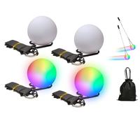 Abiyou Lot de 4 pois LED - Pois en spirale - Avec couleurs arc-en-ciel et effet stroboscopique - Pour enfants, événements électoraux, écoles, concerts
