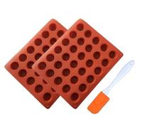 Abiyou Moule Tablette Chocolat, 2 Pièces Moule Silicone Chocolat, 30 Trous moule Silicone, Moule silicone Tablette de chocolàt, Moule chocolat Rond Envoyer Spatule Silicona de Cuisine, pour Dessert