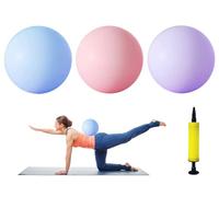 Abiyou Pilates Ballon de Gymnastique, 3 Pièces Anti-Slip Ballon de Gymnastique, 25CM Ballon Pilates Petite, Ballon Fitness Envoyer Pompe à Ballon à Main, Yoga Ball, pour Pilates, Yoga (3 Couleur)