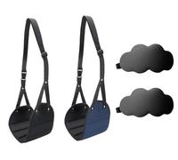 Abiyou Repose-Pieds d'Avion, 2 Pièces Repose-Pieds de Voyage, Repose-Jambes d'Avion Portable, Repose Pieds de Voyage, Repose Pied Avion Envoyer Masque de Nuit, pour Bureau, Longs Voyages (Bleu + Noir)