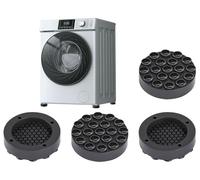 Abiyou Tapis Anti Vibration Machine a Laver, 4PCS Amortisseurs de Vibrations Machine à Laver, Pied Machine a Laver avec Patin en Caoutchouc, Tapis Machine à Laver Anti Vibration pour Machine à Laver