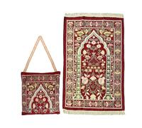 Abiyou Tapis de Prière Musulman, Tapis de Prière Islamique avec Sac de Rangement, Tapis de Prière Portable Prier Couverture, Tapis de Prière du Ramadan, pour, Musulman, Islam, Ramadan (Rouge)