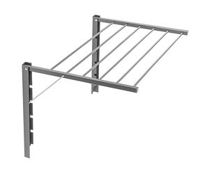 ABJ Majka Séchoir à Linge Mural Mini séchoir Pliable Séchoir de Salle de Bain monté au Mur Argent (60 cm)