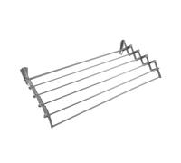 ABJ Séchoir à linge mural, télescopique, pour le mur, accordéon, support mural (gris, 90 cm)