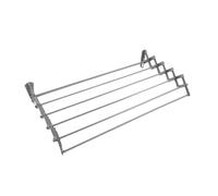 ABJ Séchoir mural télescopique pour vêtements, séchoir mural accordéon pour vêtements, montage mural (Gris, 80 cm)