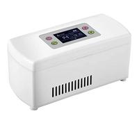 ABJING Refroidisseur d'insuline Intelligente Température Constante Refroidissement Rapide Réfrigérateur à insuline Portable 2-8 °C Insulin Cooler USB Mini Frigo 207X94X91mm with Battery