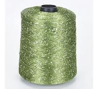 ABKDCO Fil à tricoter avec paillettes, 15 couleurs, 700 m, 100 g/pelote, coton