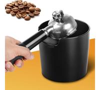 Abklopfbehälter pour porte-filtre, Knock Box Espresso, récipient à marc de café, Tresterbehälter, boîte de récupération de dosettes, antidérapant, amortissant, accessoire Barista, Knockbox noire