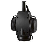 ABL Triple Coupling Solid Rubber IP44 250V Black - 1473-292