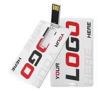 ABLAZE Cle USB Personnalisable 128 Mo/ 512 Mo/1 Go/ 2Go / 4Go/ 8Go /16Go / 32Go, Forme Carte bancaire Cle USB Personnalisé 100 pièces, Images imprimées, Logo, Texte