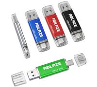 ABLAZE Lot de 5 clés USB de type C 32 Go double USB 3.0 + USB C pour iPhone 15, smartphone Android, ordinateur, tablette, Mac et ordinateur portable