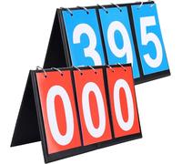 Ableau De Bord Sportif, 2pcs Tableau De Scores Score Flip Tableau De Bord Portatif Sports Tableau Scoreboard À 3 Chiffres Compteur De Score Scoreboard(1 Bleu 1 Rouge)