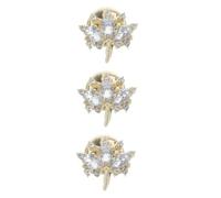 Ablère à érable Le Sac fourre-Tout épingles de grâces Broches Snap Button Fermeture Hollow Out Butterfly Finner Fattle Clasp Feuille Pin Golden Crystal Verre