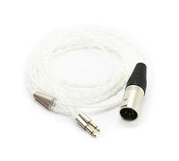 Ablet Câble HiFi avec XLR 4 broches mâle équilibré compatible avec Denon AH-D600, AH-D7200, AH-D7100, Meze 99 Classics, Focal Elear - Câble audio de rechange plaqué argent