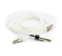 ABLET Câble HiFi plaqué argent 4,4 mm mâle équilibré compatible avec casque Denon AH-D600 / AH-D7200 / AH-D7100 / Meze 99 Classics/Focal Elear et compatible avec Sony WM1A, NW-WM1Z, PHA-2A