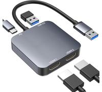 ABLEWE Adaptateur HDMI USB 3.0 HDMI vers USB Audio Vidéo Câble Convertisseur Graphique pour Ordinateur Portable Moniteur de Bureau TV Compatible avec Mac OS, Windows