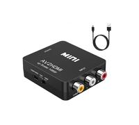 Adaptateur RCA vers HDMI, Ablewe Convertisseur AV vers HDMI Mini AV à HDMI vidéo Signal Prise en Charge 1080P avec câble de Chargement USB pour PC Portable Xbox PS2 PS3 etc.