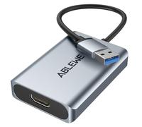 ABLEWE Adaptateur USB vers HDMI - En aluminium - HDMI vers USB 3.0 - Convertisseur audio vidéo graphique - Pour PC, ordinateur portable, projecteur, TV, 2.0 vers Mac OS, Windows 10/8.1/8/7
