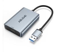 ABLEWE Adaptateur USB vers HDMI, USB 3.0/2.0 vers HDMI 1080p Full HD Video Audio Multi Moniteur Convertisseur Adaptateur pour PC HDTV Compatible avec Windows XP 10/8.1/8/7