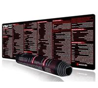 ablieve Grand Tapis de Souris XL - Tapis de Souris de Bureau Unique avec Feuille de triche Vim intégrée - Tapis de Souris et de Clavier Facile à Nettoyer avec Raccourci Vim Complet pour ingénieurs