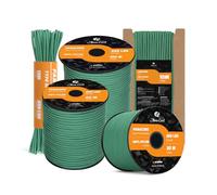 Abma Cord 550 Paracorde 4mm 10m Type III Corde 100% Nylon 7 Brins pour Bracelet, l'artisanat, Survie, Extrieur - Max. 250 kg - Kelly Vert