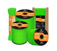 Abma Cord 550 Paracorde 4mm 30m Type III Corde 100% Nylon 7 Brins pour Bracelet, l'artisanat, Survie, Extrieur - Max. 250 kg - Réfléchissante Néon Vert