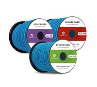 Abma Cord Cordon élastique 100% Extensible pour Sangles élastiques, Filets de Cargaison, Objets de sécurité, projets d'artisanat (1 pièce), AC-T-8-10-lightblue, Bleu Clair, 8mm x 10M