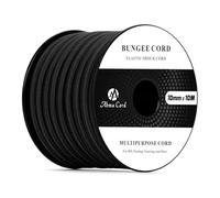 Abma Cord Tendeur Élastique 10mm 10M Corde Elastique Corde en Caoutchouc - Noir