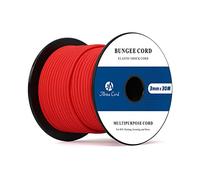 Abma Cord Tendeur Élastique 3mm 30M Corde Elastique Corde en Caoutchouc - Rouge