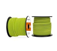 Abma Cord Tendeur Élastique 4mm 20M Corde Elastique Corde en Caoutchouc - Néon Vert&Jaune