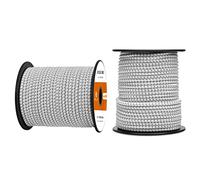 Abma Cord Tendeur Élastique 4mm 30M Corde Elastique Corde en Caoutchouc - Blanc&Noir
